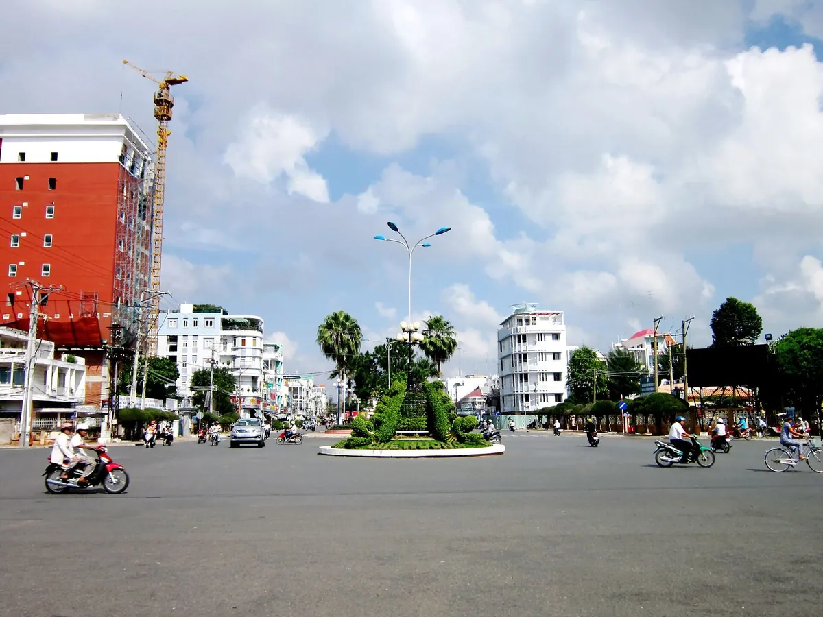 Cảnh quan đô thị tại Long Xuyên, An Giang
